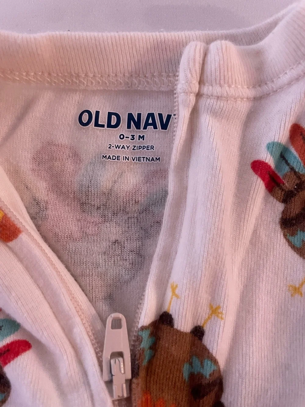 Old Navy Baby Thanksgiving Turkey 2way Zip Footed Mittens Outfit Size 0-3m - Picture 6 of 6